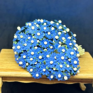 100 pcs.10mm. Margarita de papel de morera en miniatura, flor de papel en miniatura, flor de papel de morera, flor de papel de casa de muñecas, margarita en miniatura, bricolaje