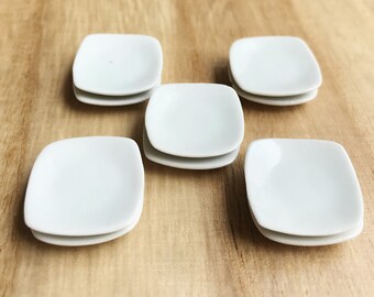 5 Miniature Plate,Ceramic Plate Miniature,Miniature food Plate,Dollhouse Plate,Small Plate,Dollhouse tray,Miniature tray,DIY