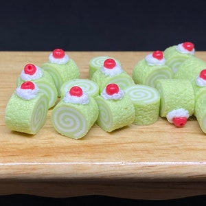 10 or 20 pcs. Miniature Cake Roll, Miniature Bakery, Dollhouse Bakery, Miniature Food, Miniature Cake