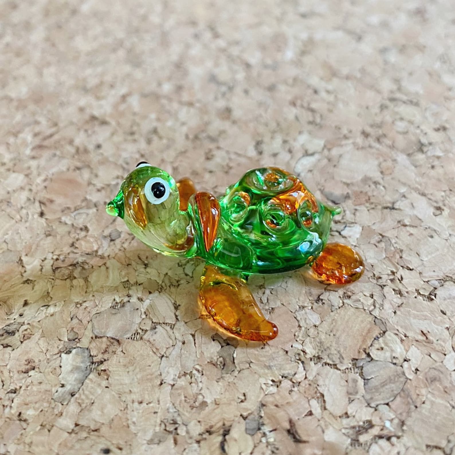 Miniature Sea Turtle Glass Blowminiature Turtleblowing Etsy