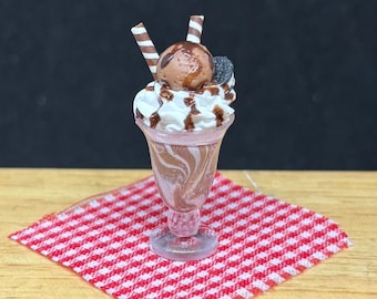 Miniature Chocolate Ice Cream, Miniature Sweet,Dollhouse Cookie,Miniature Ice,Chocolate Ice cream,miniature,Dollhouse Icecream,Chocolate