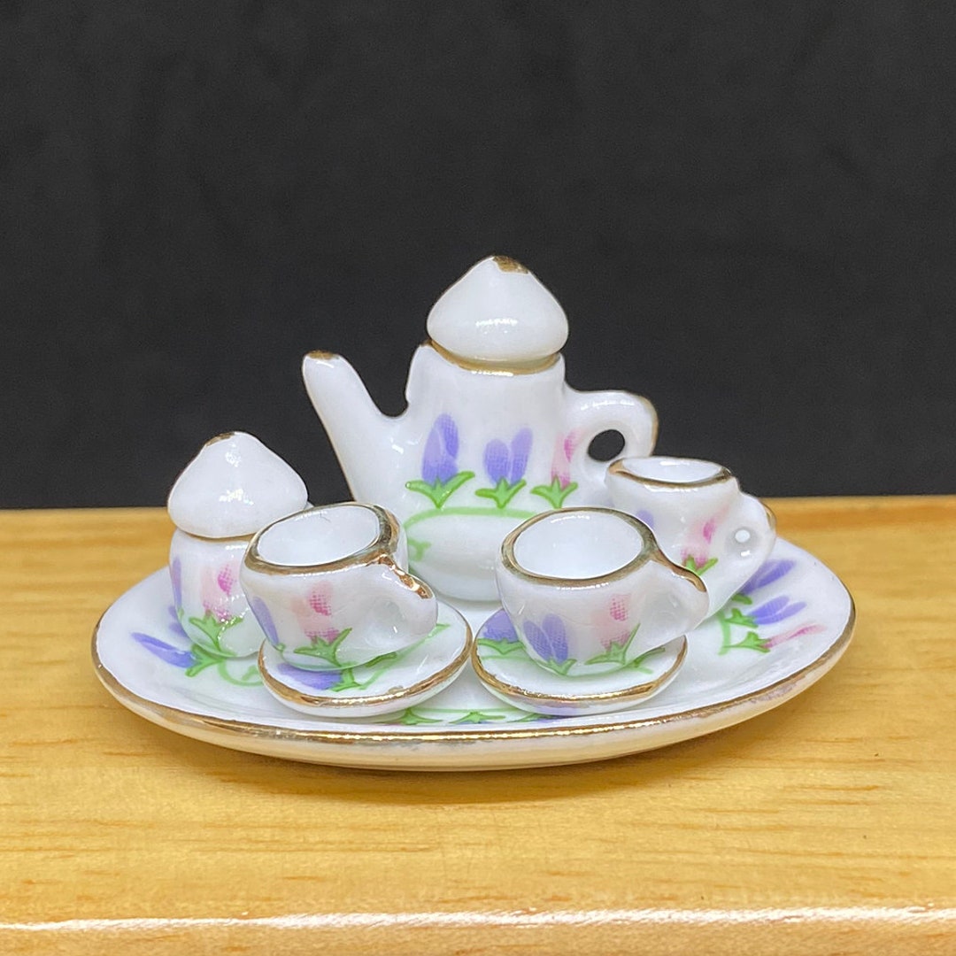 Miniature Tea Set,miniature English Tea Set,miniature Rea Cup,dollhouse