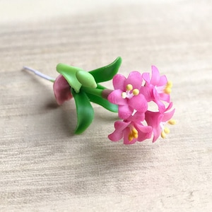 Miniature Flower,Miniature Flower Pot,Miniature Orchid,Dollhouse Flower,Miniature Garden,Dollhouse Orchid,Miniature Pink Hippeastrum