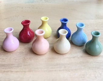 Miniature Vase,Miniature Ceramic Vase,Dolls House decoration,Dolls and miniature,Small vase,Miniature flower vase,miniature accessories,DIY