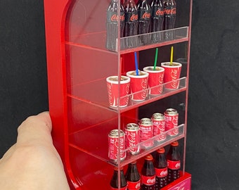 ミニチュアコカコーラ木製キャビネット、ミニチュアショーケース