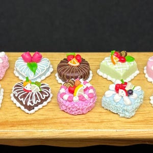 10pcs.Miniature Cake,Miniature Sweets,Miniature Bakery,Dollhouse Cake,Miniature Food,Dollhouse Sweet,Dollhouse Bakery,Miniature Cabochon