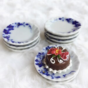 5 pezzi Piatto in miniatura, piatto in ceramica in miniatura, piatto per cibo in miniatura, vassoio in miniatura, piatto, piatto per casa delle bambole, vassoio in miniatura per casa delle bambole