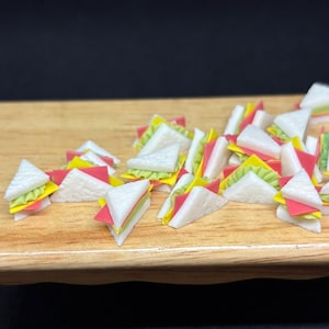 10 or 20 pcs.Miniature Sandwiches,Miniature Bakery,Miniature Sweet, Dolls and Miniature, Miniature Ham Sandwich,Miniature Ham,Miniature Food