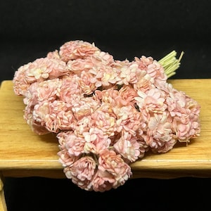 100 piezas de 10 mm de Gypsophila en miniatura de papel morera, flores de papel en miniatura, Gypsophila en miniatura de papel morera, ideas para manualidades DIY