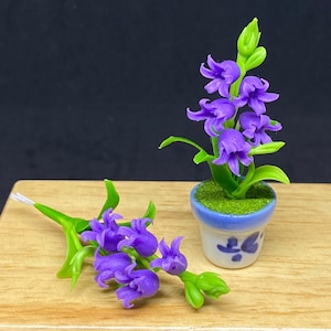 Miniatuurbloem, miniatuur DIY-bloem, poppenhuisbloem, miniatuurtuin, poppenhuisbloem klei, bloem, lelietje-van-dalen