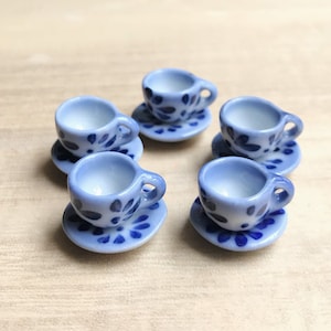 5 Miniature Empty Coffee Cup Set Miniature,Dollhouse Coffee Cup,Miniature Coffee,Dollhouse Coffee,Mini Coffee Cup,Dollhouse DIY