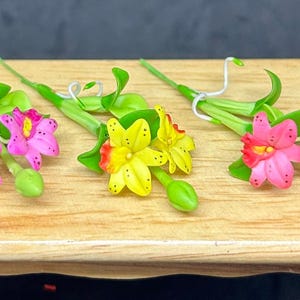 Miniature Flower,Miniature DIY Flower,Dollhouse Flower,Miniature Garden,Dollhouse Flower Clay,Flower,Mini Flower,Clay Flower