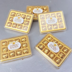 Miniature Chocolate Box,Miniature Plastic Box,Miniature Chocolate,Miniature Ferrero,Dollhouse Chocolate,Dollhouse Box,Miniature Sweet