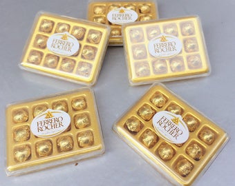 Miniature Chocolate Box,Miniature Plastic Box,Miniature Chocolate,Miniature Ferrero,Dollhouse Chocolate,Dollhouse Box,Miniature Sweet