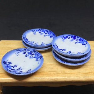 5 Miniature plate,mini ceramic plate,miniature food plate,cake plate,small plate,dollhouse plate,dollhouse miniarue plate