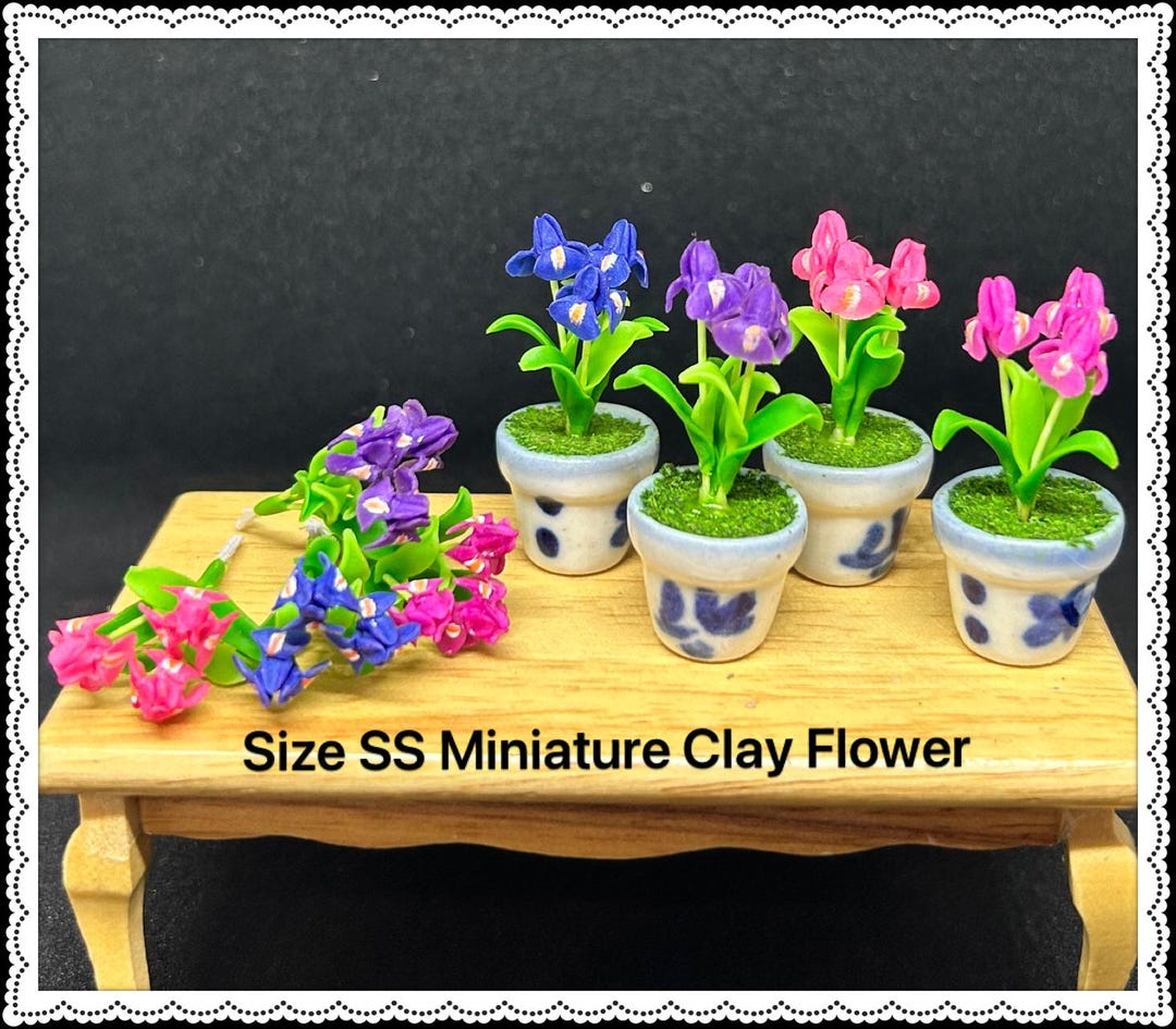 サイズSSミニチュアフラワー、ミニチュアフラワーポット、ミニチュア