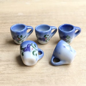 5 miniatyrtommuggar, miniatyrtommugg, miniatyrtommugg, dockhuskeramisk mugg, miniatyrmugg, gör-det-själv-mugg, miniatyrkeramisk kopp