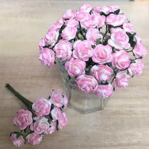 10 mm.Miniatur Maulbeerpapier Blumen,Miniatur Papierblume,Mini Rose Blume,Papierblume,Miniatur Rose,Papier Rose,DIY Blume