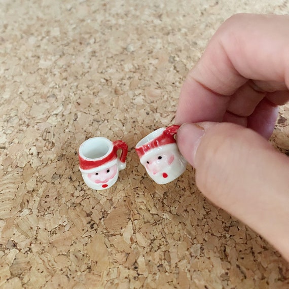 10 Calzini Di Natale In Miniatura - Ceramica Vintage Scala 1:12 Per Casa Delle Bambole, Vaso, Tazza, Giardino