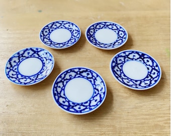 5 pcs.Miniatue plate,mini ceramic plate,miniature food plate,cake plate,small plate,dollhouse plate,dollhouse miniature plate,miniature