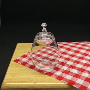 Miniatur Glasschale mit Deckel,Miniatur Echtglas Flasche,Miniatur Glas,Miniatur Bogen,Miniatur Glas mit Deckel,Miniatur Glas