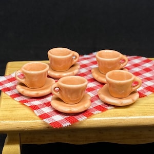5 Miniatur leere Kaffeetasse Set Miniatur,Puppenstube Kaffeetasse,Miniatur Kaffee,Puppenstube Kaffee,Mini Kaffeetasse,Puppenstube DIY