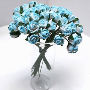 50stk.7 mm.Miniatur Maulbeerpapier Blume,Miniatur Papierblume,Mini Rose Blume,Papierblume,Miniatur Rose,Maulbeerpapier Blume