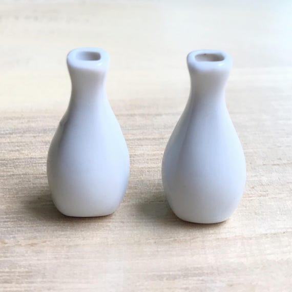 2Pcs//set 1:12 Dollhouse Miniature Ceramic Flower Vase Doll House Accessories PL