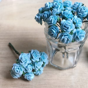 10 mm.Miniatur Maulbeerpapier Blumen,Miniatur Papierblume,Mini Rose Blume,Papierblume,Miniatur Rose,Papier Rose,DIY Blume
