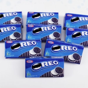 2 caixas de caixa de biscoitos em miniatura, caixa de papel em miniatura, caixa em miniatura, pacote em miniatura, biscoito de casa de bonecas, caixa de casa de bonecas, biscoito em miniatura
