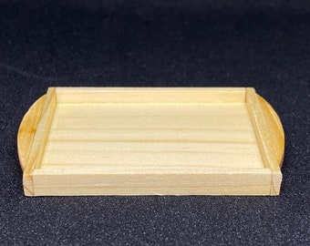 Miniature Wood Tray,Miniature tray,Miniature Food Tray,Dollhouse Tray,Dollhouse Miniature Wooden Tray