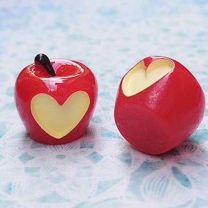 10pcs.15mm.Miniature Apple Cabochon,Miniature Red Apple,Cabochon,Resin,Miniature Fruit,Mobile Accessories,Cabochon Fruit,Apple 3D Cabochon