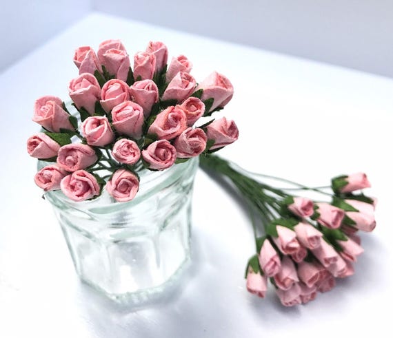 1:12 Dollhouse Miniature DIY Garden Clay Flowers Arrangement Pink Rose Re NEW