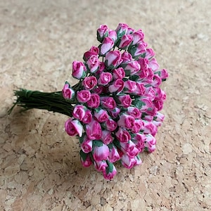 4 mm.Mini Maulbeerpapier Rose,Miniatur Papier Rose,Puppenhaus Papierblume,Miniatur Rose,Puppenhaus Rose,Maulbeerpapier,DIY
