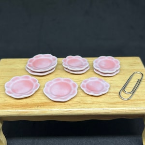 5 Pieces Miniature White Ceramic Tray 45 Mm ,miniature Plate 5 Pieces Miniature White Ceramic Tray 45 Mm ,miniature Plate