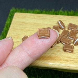 Miniatur Schokoladenkekse,Miniatur Bäckerei,Miniatur Essen,Puppenhaus Essen,Miniatur Süßigkeiten,Miniatur Keks