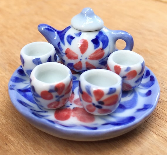 Miniature Tea Set,Miniature Chinese Tea Set,Miniature Coffee,Dollhouse Tea set, Miniature Tea Pot,Dollhouse Tea Pot,Miniature Coffee