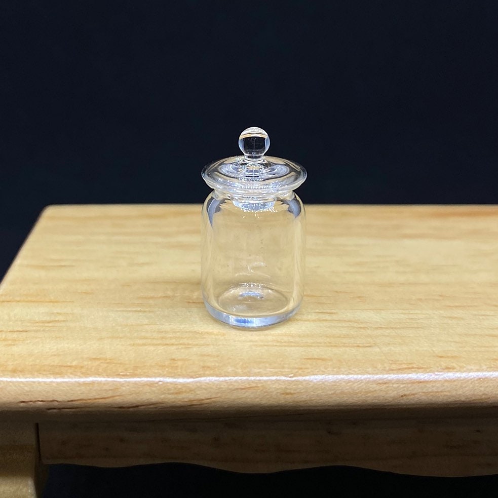 Miniature Glass Bowl With Lid, Miniature Real Bottle, Miniature Jar, Miniature Bow, Miniature Jar
