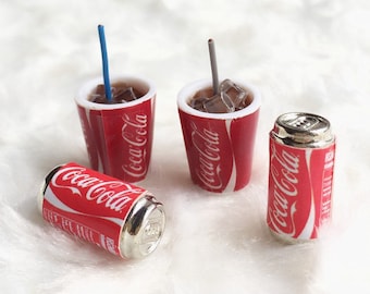 Miniature Coke Cup and Coke Cans Set,Miniature Coke, Miniature Beverage ,Miniature drink, Miniature Pepsi Cans