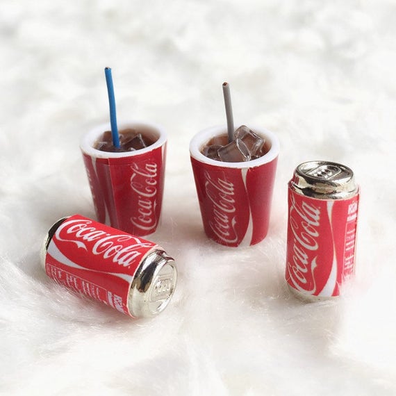Miniatur Cola Cup und Cola Dosen Set, Miniatur Cola, Miniatur Getränk,  Miniatur Getränk, Miniatur Pepsi Dosen -  Schweiz