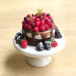 Miniatur Obst Kuchen auf Keramik Tablett,Puppenhaus Kuchen,Puppenhaus,Puppenhaus,Puppenhaus,Puppenhaus,Puppenhaus,Puppenhaus,Puppenhaus