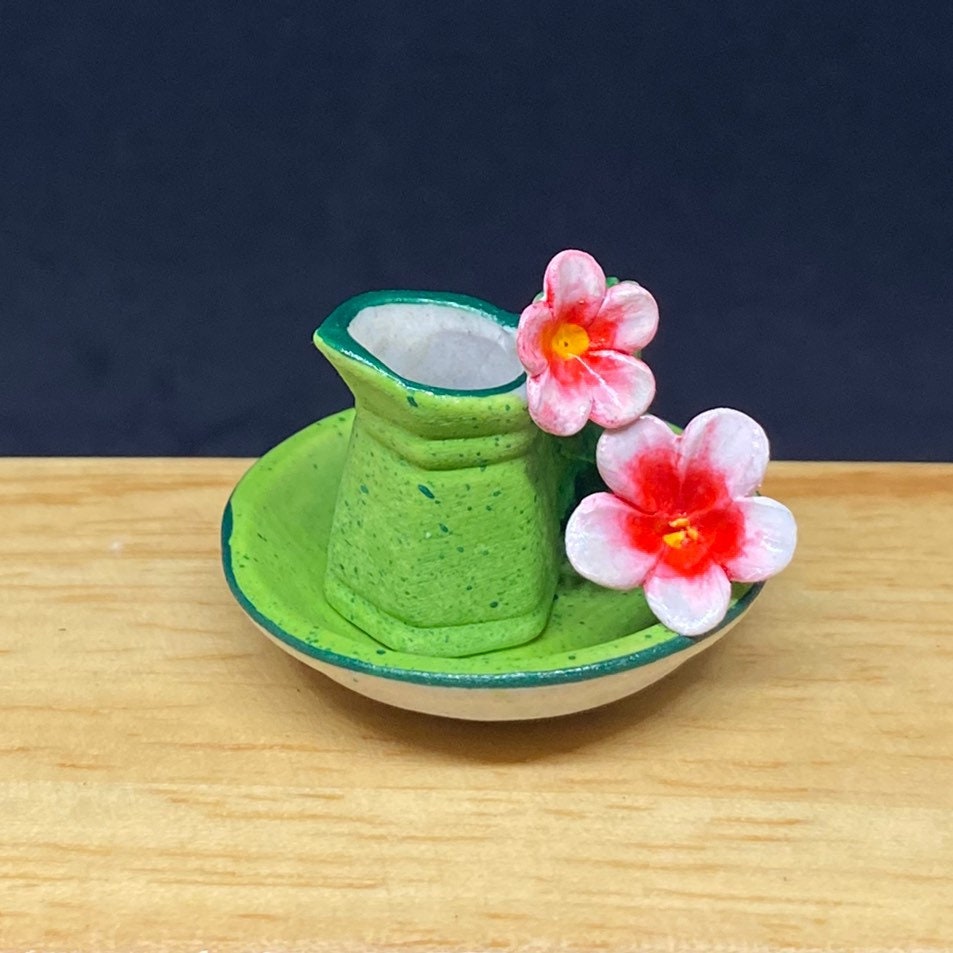 Pattern For Miniature Pitcher Miniature Pitcher and Bowl,miniature Empty Pitchers and Bowl,dollhouse ...