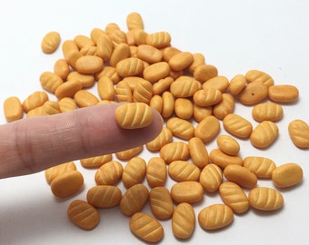 8 pcs. Miniature French Bread: Polymer Clay Dollhouse Bakery Scale 1/12