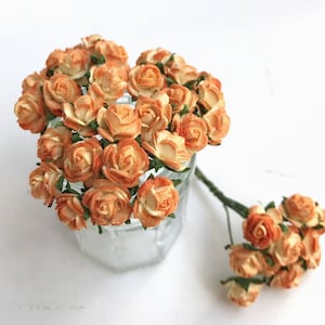 10 mm.Miniatur Maulbeerpapier Blumen,Miniatur Papierblume,Mini Rose Blume,Papierblume,Miniatur Rose,Papier Rose,DIY Blume