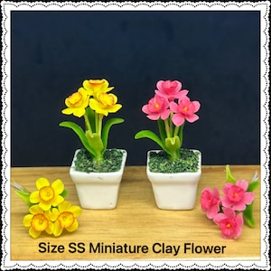 Miniature Flower,Miniature Flower Pot,Miniature Vase,Dollhouse Flower,Miniature Garden,Dollhouse Flower Pot,Dollhouse,Miniatures