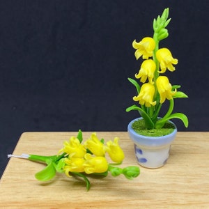 Miniatuur Bloem, Miniatuur DIY Bloem, Poppenhuis Bloem, Miniatuur Tuin, Poppenhuis Bloem Klei, Bloem, Lelietje van Dalen