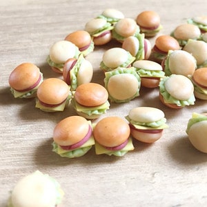 10 or 20 pcs. Miniature Hamburger, Miniature Bakery, Dolls house Food, Miniature Food, Mini Hamburger, Dolls House bakery