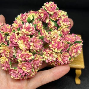 50 Stk.15 mm.Miniatur Maulbeerpapier Gypsophila,Miniatur Papierblume,Maulbeerpapier Gypsophila,Miniatur Papier Gypsophila,DIY Handwerk Idee