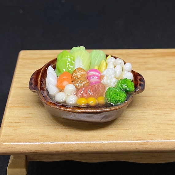 Miniature Japanese Food Miniature Sukiyakiminiature Hot Etsy