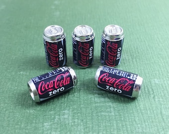 Miniature Cans,Miniature Coke Zero Can, Miniature Coke Can,Miniature Beverage ,Miniature drink,Dolls house Food,Miniature Food,Gifts